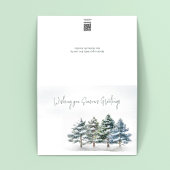 Carte Bonnes Fêtes Aquarelle hiver