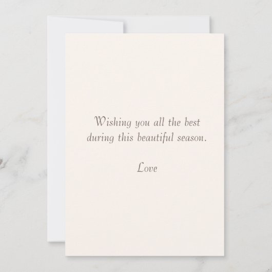 Carte Bonnes Fêtes d'automne (Dos)