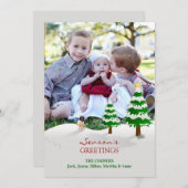 Carte Bonnes Fêtes photo Snowman (Devant / Derrière)