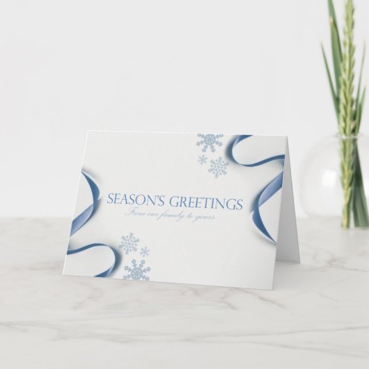 Carte Bonnes Fêtes Snowflakes (Devant)