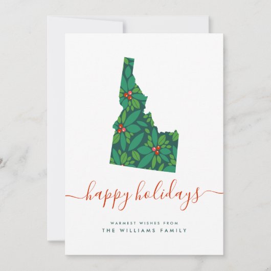 Carte BONNES VACANCES Chaleureuses De L'Idaho (Devant)