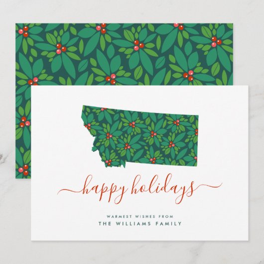 Carte BONNES VACANCES Chaleureuses Du Montana (Devant / Derrière)