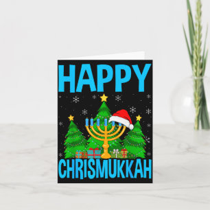 Carte Bonnet de Père Noël Chrismukkah Noël Hanoukka Somm