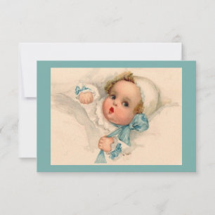 Carte Bonnet vintage Mignonne Portant Bonnet