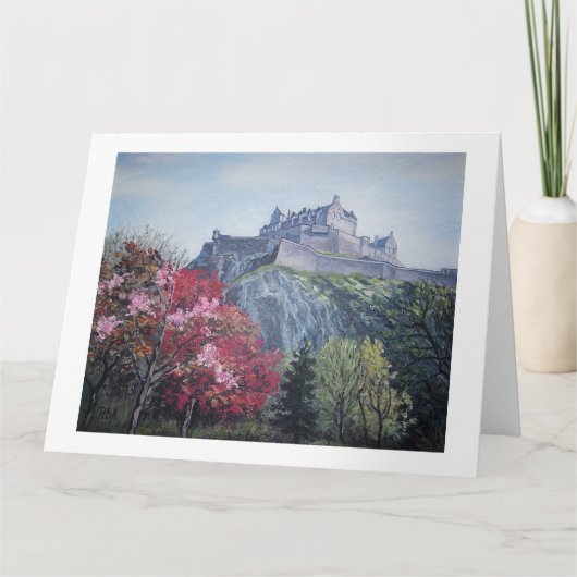 Carte Bonnie Scotland Edinburgh Castle fine art (Devant)