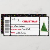 Carte Bons Cadeau de Joyeux Noël (Devant / Derrière)