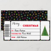 Carte Bons Cadeaux de Noël (Devant / Derrière)