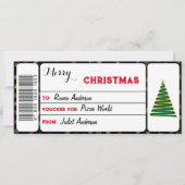 Carte Bons de Cadeau de Joyeux Noël (Devant)