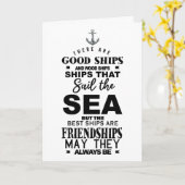 Carte Bons navires amitié meilleur anniversaire (Fleur jaune)