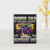 Carte Bonus Dad Of The Birthday Boy Monster Truck Birthd (Fleur jaune)