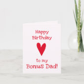Carte Bonus Papa ! | Anniversaire de Stepfather drôle (Devant)