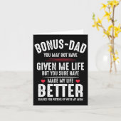 Carte Bonus-papa Peut Ne Pas M'Avoir Donné La Vie Qui M' (Fleur jaune)