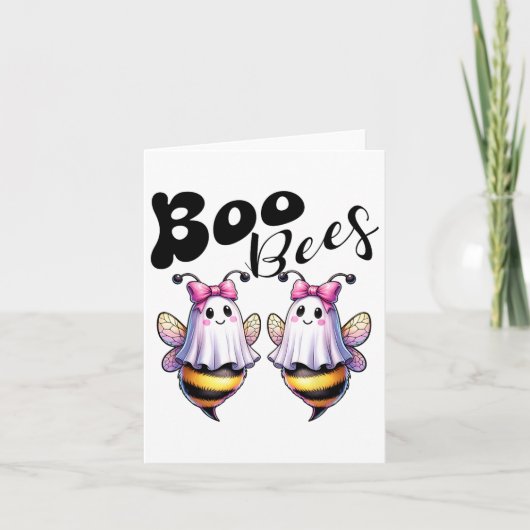 Carte Boo Bees Ghost Bee Halloween Costume Femmes Drôle (Devant)