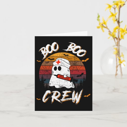 Carte Boo Boo Infirmière D'Équipage Infirmière D'Hallowe (Fleur jaune)