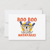 Carte Boo Boo Madafakas Drôle Halloween Ghost (Devant)