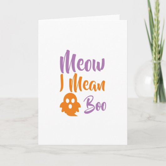 Carte Boo-catoween-halloween-drôle (Devant)