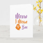 Carte Boo-catoween-halloween-drôle (Fleur jaune)