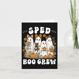 Carte Boo Crew Enseignant Spirituel Fleur sauvage Hallow