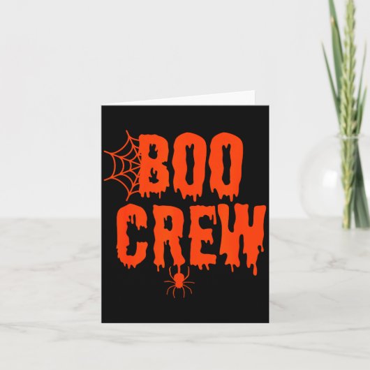 Carte Boo Crew Funny Halloween Shirt For Group Costume F (Devant)