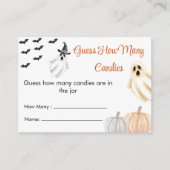 Carte Boo Cute Ghost Halloween Party (Devant)