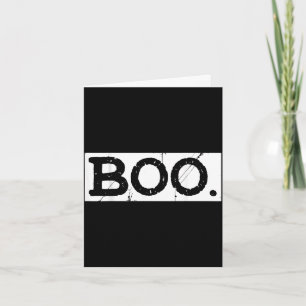 Carte Boo en détresse rétro fantôme esthétique Halloween