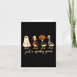 Carte Boo Fantôme Oie Halloween Spooky Goose Automne Squ