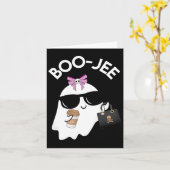 Carte Boo Gee Boo Jee Funny Halloween Boujie Girl Ghost (Fleur jaune)