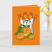 Carte Boo Halloween (Fleur jaune)