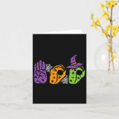 Carte Boo Hands American Sign Language Pride Asl Hallowe (Fleur jaune)