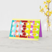 Carte Boo Hoo design couleurs flash texte blanc (Fleur jaune)