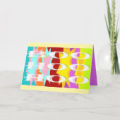 Carte Boo Hoo design couleurs flash texte blanc (Devant)