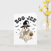 Carte Boo Jee Ghost Cute Drôle Halloween (Fleur jaune)
