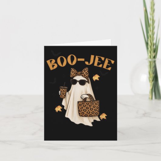 Carte Boo-jee Ghost, Saison Éffrayante léopard, Hallowee (Devant)
