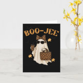Carte Boo-jee Ghost, Saison Éffrayante léopard, Hallowee (Fleur jaune)