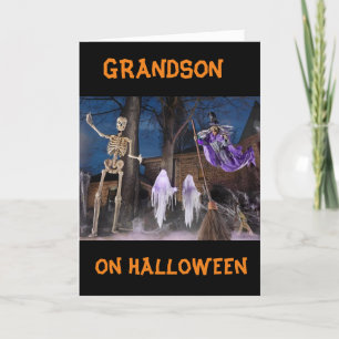 CARTE "BOO POUR VOUS" **PETIT-FILS** JOYEUX HALLOWEEN CA
