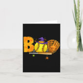 Carte Boo Softball Player Catcher Tcher Funny Halloween (Devant)