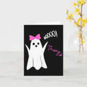 Carte Boo Thang Thang Ghost Bow Rose Cute Halloween Pour (Fleur jaune)