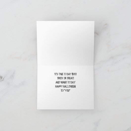 CARTE *BOO TO YOU & HAPPY HALLOWEEN TROO* HALLOWEEN CARD (Intérieur)