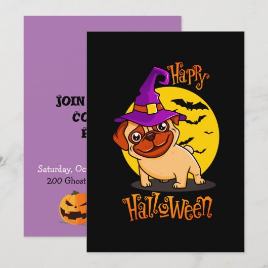 Carte BooF - Bruno the Witchy French Bulldog (Devant / Derrière)