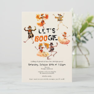 Carte BOOGIE Squelette Jour De L'Halloween Adulte Mort