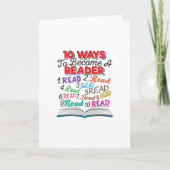 Carte Book Lover 10 Ways to Become a Reader (Devant)