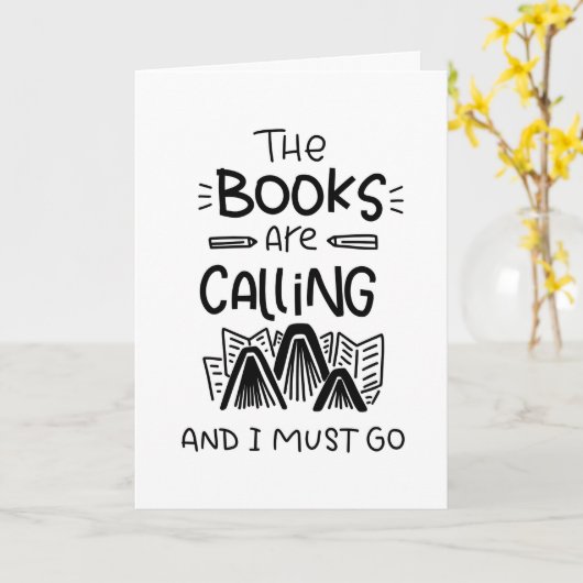 Carte Book Lover, Bookworm, Reading Cote Greeting Card (Fleur jaune)
