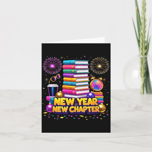 Carte Book Lovers Happy New Year Chapter 2026 Bookworm F (Devant)