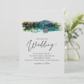 Carte Booking Lake Nature Mariage Style manuscrit (Debout devant)