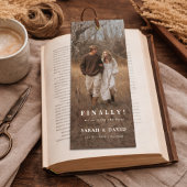 Carte Bookmark Photo Finally Save the Date Weddings