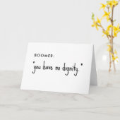 Carte boomer no diggity blague (Fleur jaune)