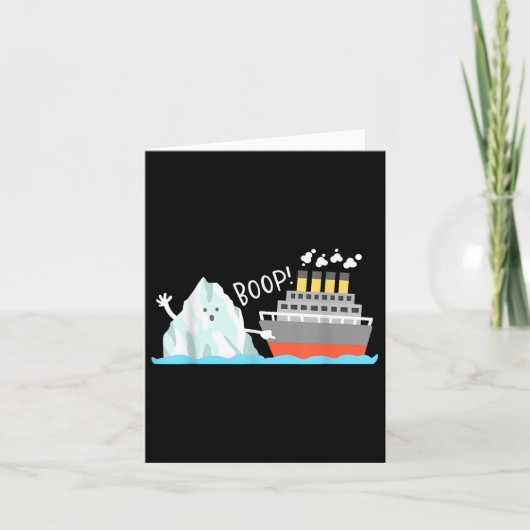 Carte Boop Funny Titanic Et Iceberg Pun Joke Mème Garçon (Devant)