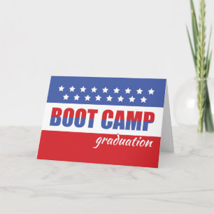 Carte Boot Camp Graduation Félicitations avec Stars