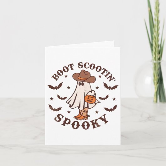 Carte Boot Scoot Éffrayant Super Halloween Occidental Co (Devant)
