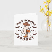 Carte Boot Scoot Éffrayant Super Halloween Occidental Co (Fleur jaune)